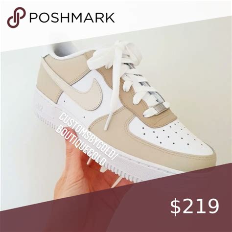 CUSTOM Nike Air Force Nude Custom Nikes Nike Sneakers Women Casual Running Shoes