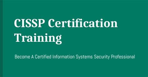 Cissp Training Course Certified Information System Security Professional