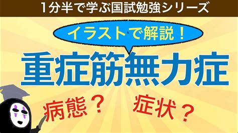 1分半で学ぶ国試勉強シリーズ「重症筋無力症とは」症状や原因を解説！ Youtube