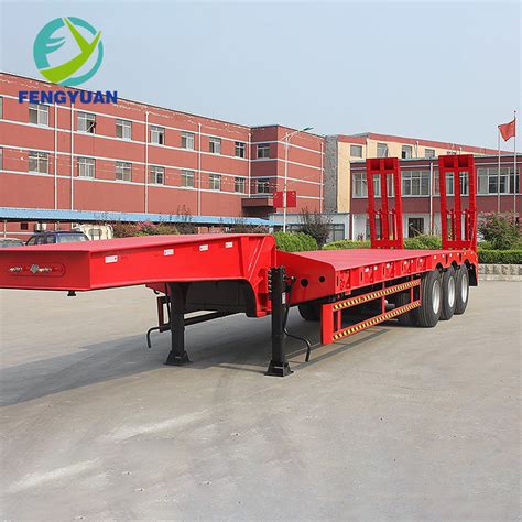 Fengyuan Axle Ton Semi Trailer Loader Lowbed Semi Trailer Lowbed