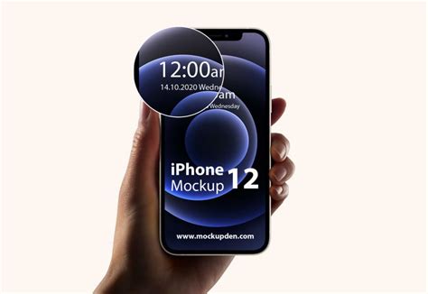 Free Iphone 12 In Hand Mockup Psd Template Mockup Den