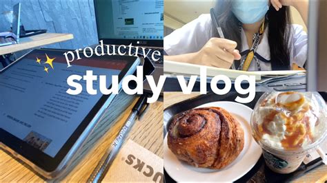 A Productive Study Vlog Lots Of Note Taking Uni Library Cafe