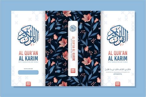 Premium Vector Floral Design Al Quran Book Cover