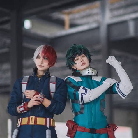 Deku And Todoroki Myheroacademia Cosplay Deku Todoroki Deku Cosplay