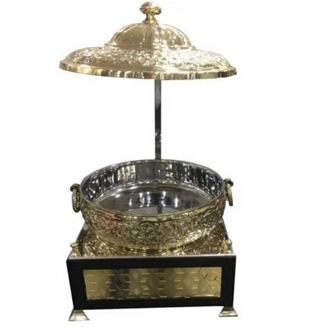 Gold Round 6 Liter High Class Stainless Chafing Dishes PVD Coated