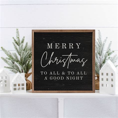 The Holiday Aisle Merry Christmas To All Black Picture Frame Textual