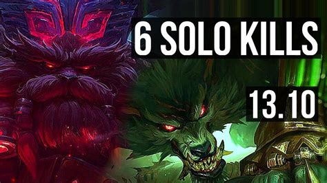 Ornn Vs Warwick Top 8 1 5 6 Solo Kills Godlike 300 Games Kr