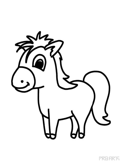 Pony Drawing Tutorial for Kids - PRB ARTS