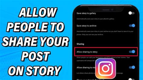 How To Allow People To Share Your Post On Their Instagram Story