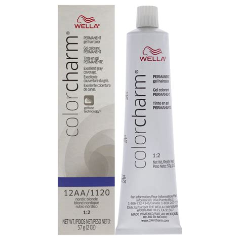 Color Charm Permanent Hair Color Gel 12AA 1120 Nordic Blonde By Wella