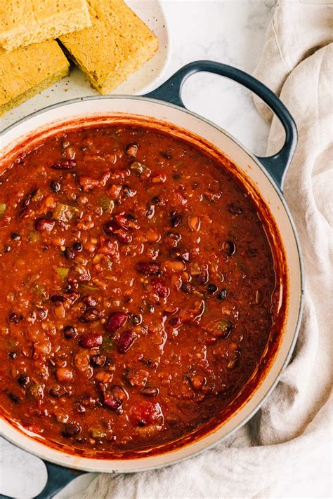 Smoky Vegetarian Three Bean Chili Nourished By Nutrition