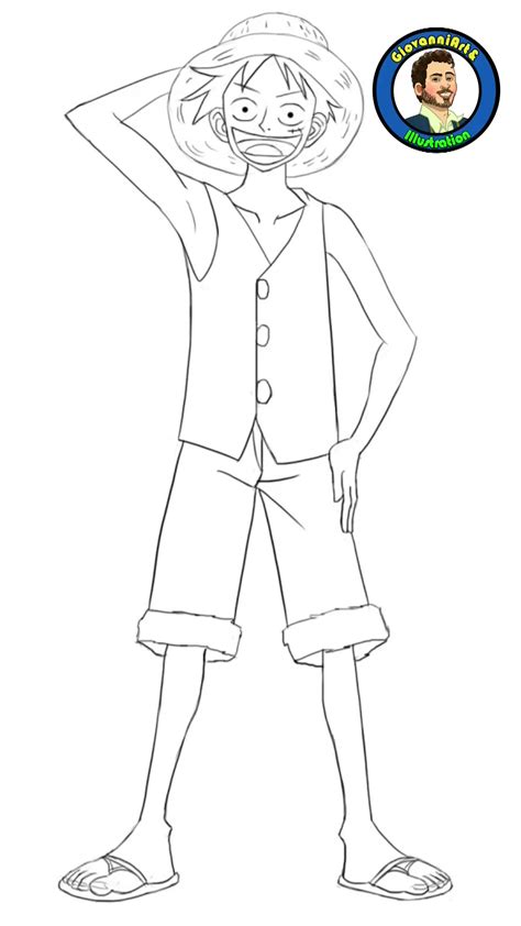 Luffy Drawing Tutorial
