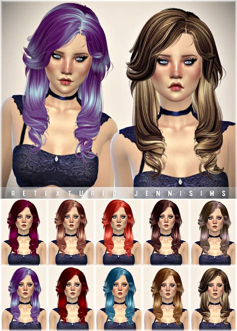 Downloads Sims 4 Newsea Aileen Hair Retexture Jennisims