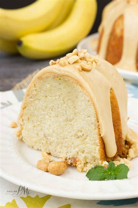 Peanut Butter Glazed Banana Pound Cake Call Me Pmc