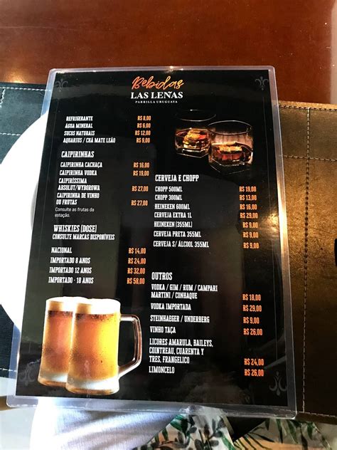 Menu Em Las Le As Parilla Uruguaia Restaurante Canoas Parkshopping