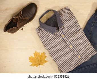 Collage Modern Mens Clothing On White Stock Photo Shutterstock