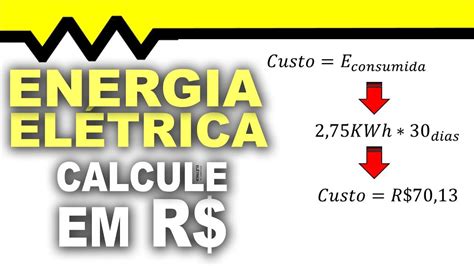 Como calcular o consumo elétrico em R YouTube