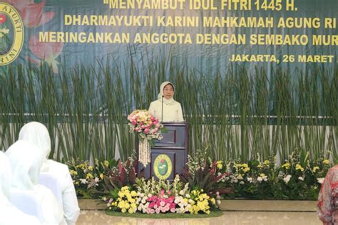 Sambutan Idul Fitri H Dharmayukti Karini Mahkamah Agung Bagi