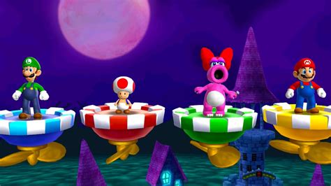 Mario Party 9 Party Mode Boos Horror Castle 4 Player Mario Vs Birdo Vs Toad Vs Luigi