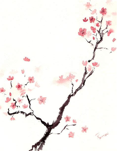 Japanese Cherry Blossom Tree Drawing | Free download on ClipArtMag