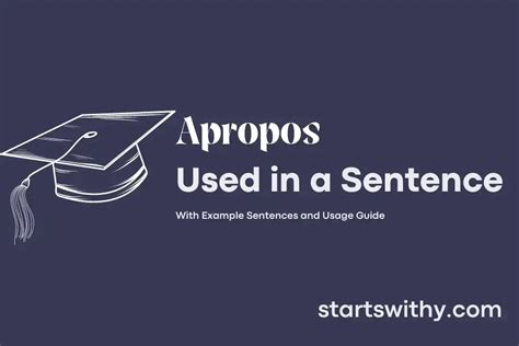 Apropos In A Sentence Examples 21 Ways To Use Apropos