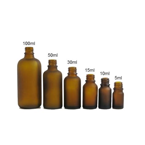 Empty Amber Glass Bottle Mm Neck Cosmetic Container Jindeal Inc