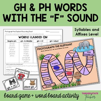 Ph And Gh Word Work Teaching Resources TPT