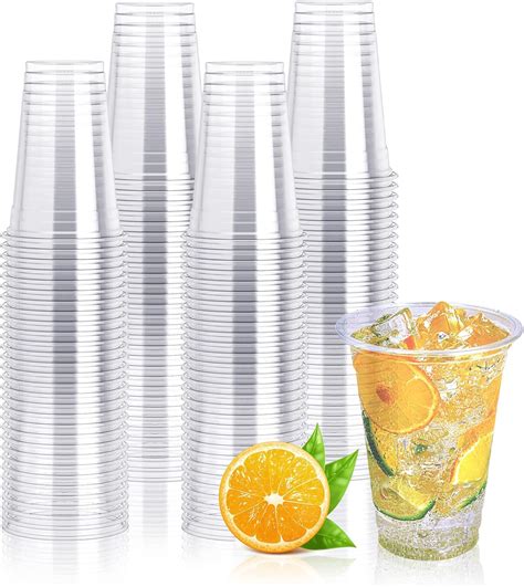 Amazon Lilymicky 200 Pack 10 Oz Clear Plastic Cups PET Disposable