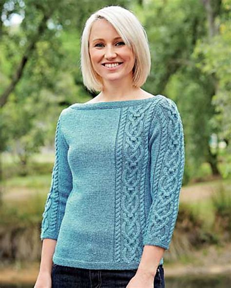 Ravelry Pt 8362 Offset Cable Jumper Pattern By Bendigo Woollen Mills