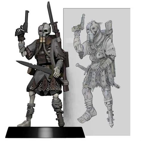 WIP Skeleton concept fan art for Trench Crusade - ZBrushCentral