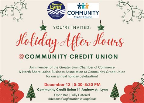 Annual Holiday After Hours At Community Credit Union Greater Lynn