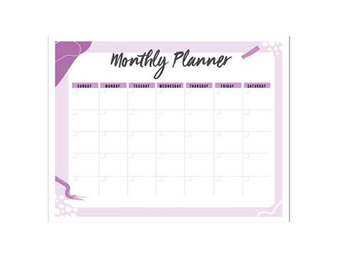 Monthly Planner Printable PDF - Etsy