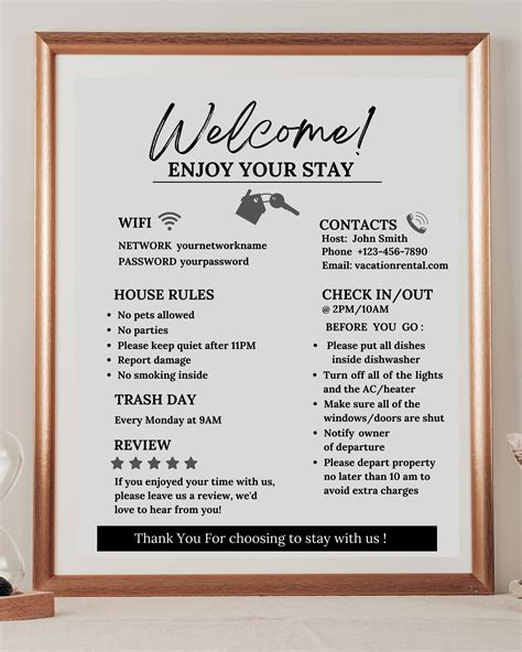 Fillable Airbnb House Rules Sign House Rules Printable Etsy Artofit