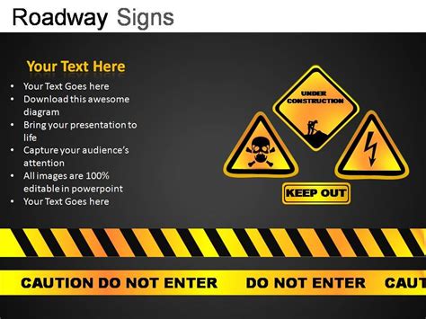 Roadway Signs Powerpoint Presentation Slides Powerpoint Shapes