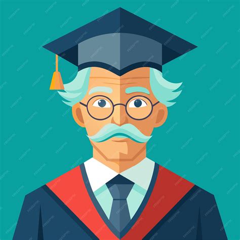 Premium Vector | Professor Vector Illustration Academic Expert Character