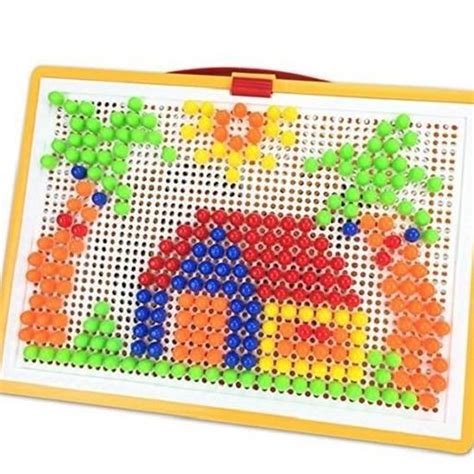 Panlom 296 Pcs Jeu De Mosaïques Clous de Champignons Jeu de Puzzle