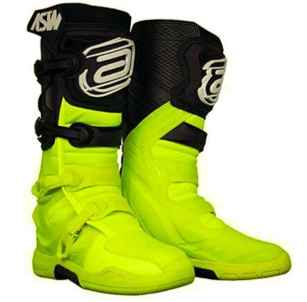 BOTA ASW ELEVATE AMARELO FLUO PRETO 10 41 42 KR Moto Racing