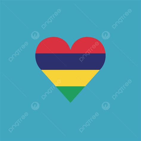 Mauritius Flag Vector Png Images Mauritius Flag Icon In A Heart Shape In Flat Design