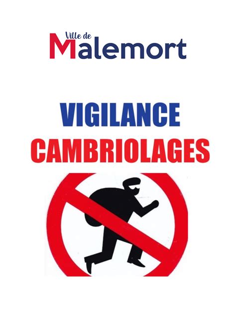 LUTTE ANTI CAMBRIOLAGES Mairie De Malemort