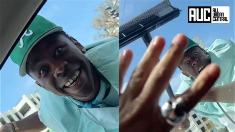 Tyler The Creator Jumps On Fans Car To Wash Windows YouTube