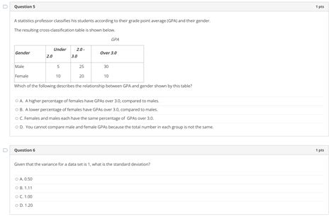 Solved A Statistics Professor Classifies His Students Chegg