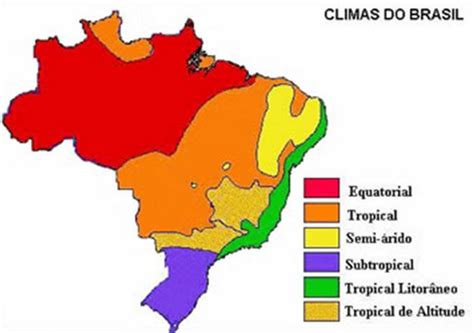 Climas Do Brasil Tipos Caracter Sticas E Influ Ncias Cola Da Web