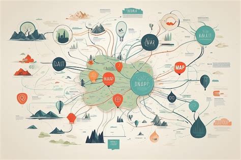 Mind Map Concept Illustration Premium Ai Generated Image