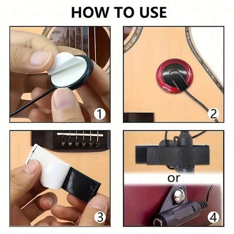 Capteur de contact piézo électrique pour guitare acoustique ukulélé