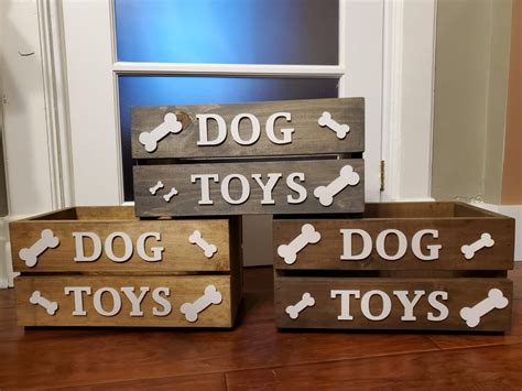 Wooden Dog Toy Box Dog Box Dog Toy Crate Pet Toy Box - Etsy