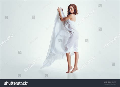 Naked Woman Transparent Cloth Looking Camera Stock Photo 293789957 Shutterstock