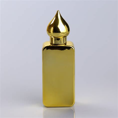 50ml Uv Gold Color Glass Spray Arabian Perfume Bottle High Quality