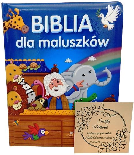 PREZENT NA CHRZEST ŚWIĘTY Z TABLICZKĄ BIBLIA GRAWE 11103937194