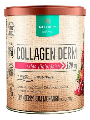 Collagen Derm Colágeno Verisol C Ácido Hialurônico Nutrify Sabor