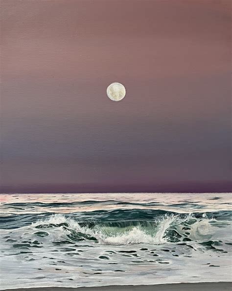 Acrylic Painting ‘moon Fleet 30cm X 24cm Victoria Obolensky